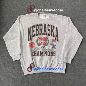 Vintage 1994 Nebraska Huskers National Champions Football Mens Womens Sweatshirt